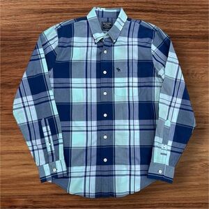 Abercrombie & Fitch Men’s Plaid Casual Button Down Shirt. Large